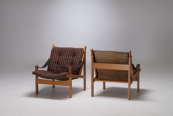 Hunter Safari Chairs Torbjørn Afdal from Bruksbo, 1965, Set of 2-HZO-2042147