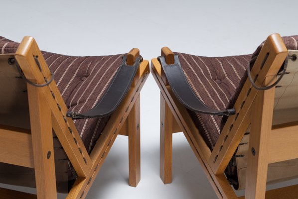 Hunter Safari Chairs Torbjørn Afdal from Bruksbo, 1965, Set of 2-HZO-2042147