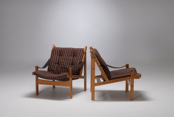 Hunter Safari Chairs Torbjørn Afdal from Bruksbo, 1965, Set of 2-HZO-2042147