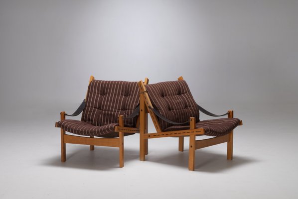 Hunter Safari Chairs Torbjørn Afdal from Bruksbo, 1965, Set of 2-HZO-2042147