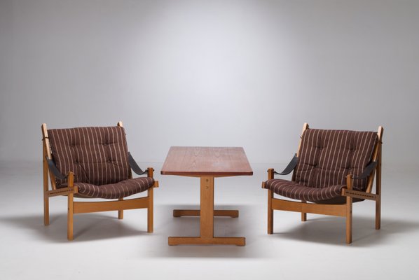 Hunter Safari Chairs Torbjørn Afdal from Bruksbo, 1965, Set of 2-HZO-2042147