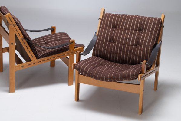 Hunter Safari Chairs Torbjørn Afdal from Bruksbo, 1965, Set of 2-HZO-2042147