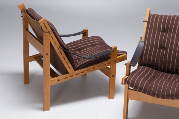 Hunter Safari Chairs Torbjørn Afdal from Bruksbo, 1965, Set of 2-HZO-2042147