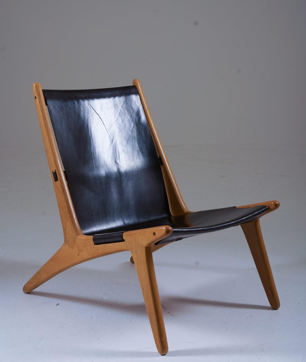 Hunting Chair 204 attributed to Uno & Östen Kristiansson for Luxus, Sweden, 1950s