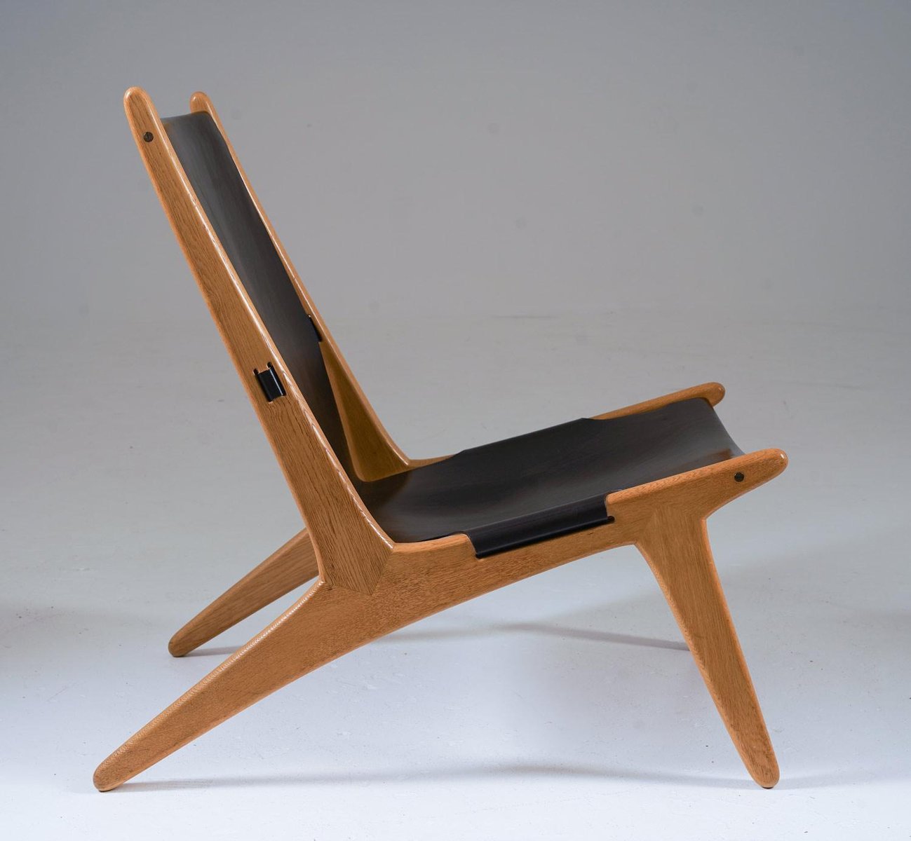 Hunting Chair 204 attributed to Uno & Östen Kristiansson for Luxus, Sweden, 1950s