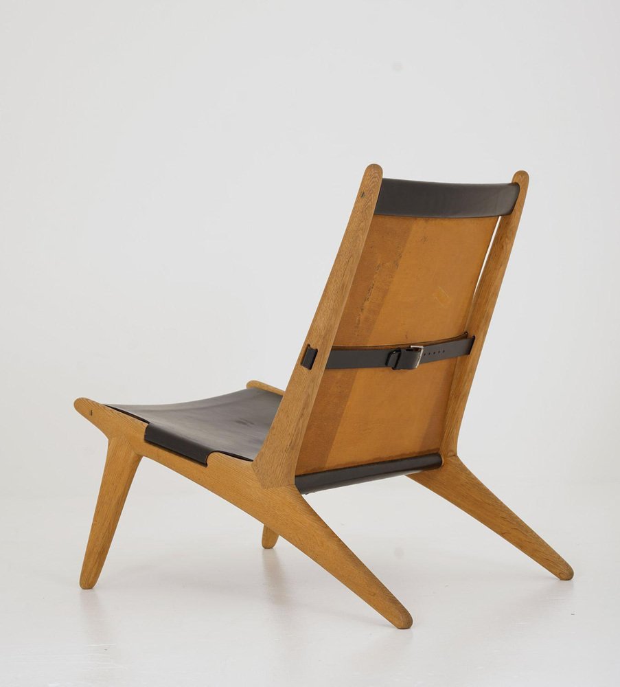 Hunting Chair 204 attributed to Uno & Östen Kristiansson for Luxus, Sweden, 1950s