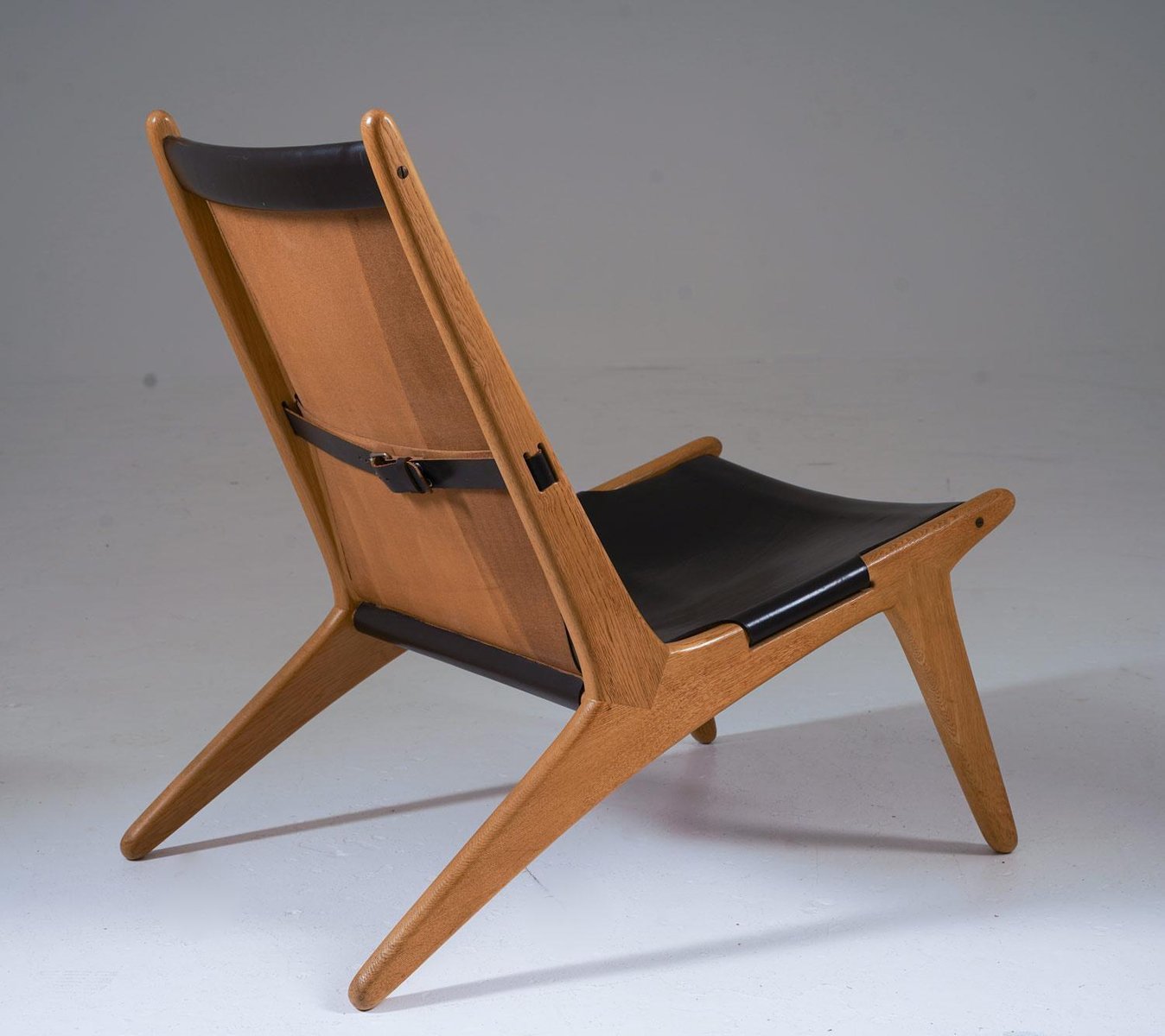 Hunting Chair 204 attributed to Uno & Östen Kristiansson for Luxus, Sweden, 1950s