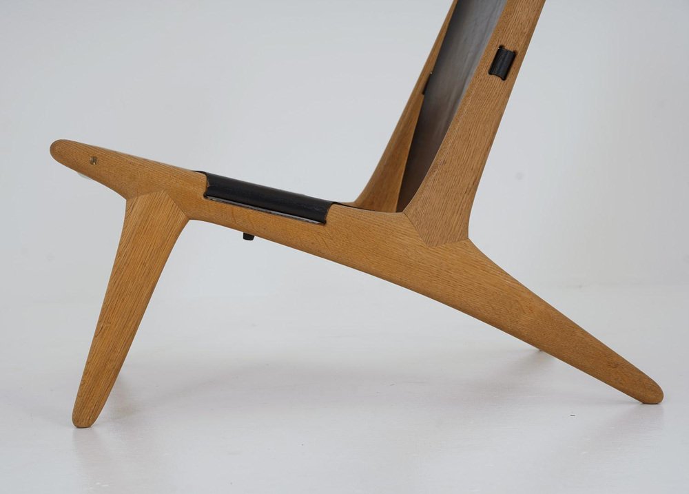 Hunting Chair 204 attributed to Uno & Östen Kristiansson for Luxus, Sweden, 1950s