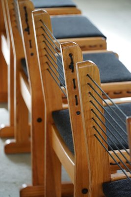 Hunting Chairs in Pine attributed to Torbjørn Afdal for Bruksbo, 1960s, Set of 6-MXF-1410661