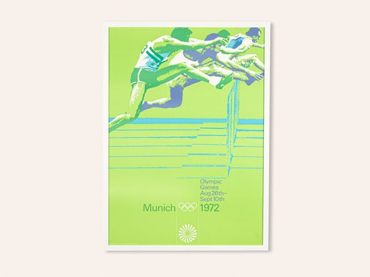 Hurdle Race Poster by Otl Aicher, 1970s-GPP-874392