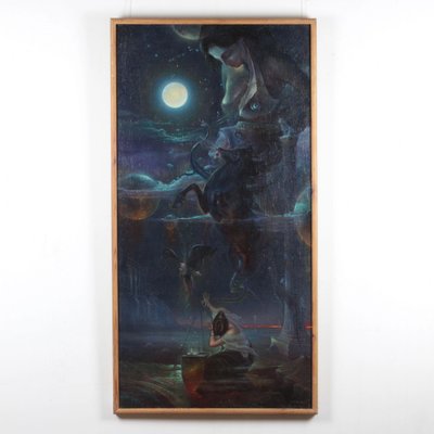 I Maikov, Mirror of the Moon, 1993, Oil on Canvas, Framed-WMV-1129692