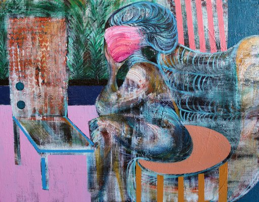 Ia Liparteliani, Chair, 2019, Acrylic on Canvas-CHG-2025735