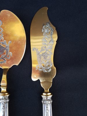 Ice Cream Serving Implements with Silver Handles, 1890s, Set of 2-EHL-861591