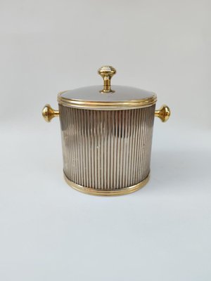 Ice Cube Bucket in Silver and Gold Metal, 1970s-EHL-2033784