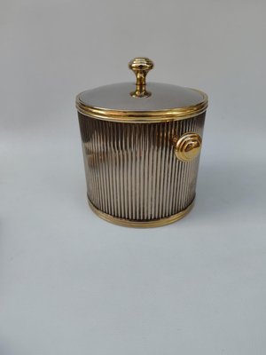 Ice Cube Bucket in Silver and Gold Metal, 1970s-EHL-2033784