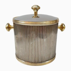 Ice Cube Bucket in Silver and Gold Metal, 1970s-EHL-2033784