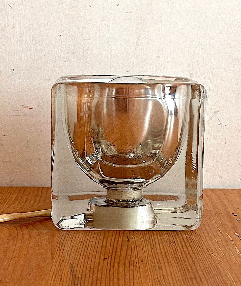 Ice Cube Glass Table Lamp from Peill & Putzler, 1970s