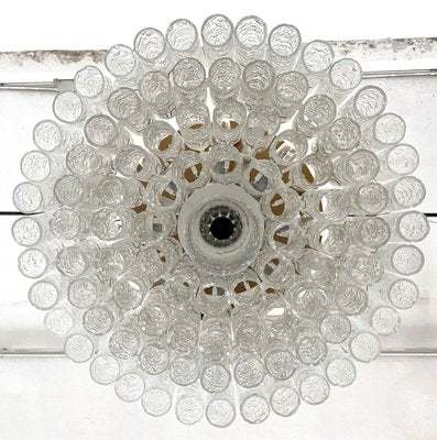 Ice Glass and Brass Flush Mount from Doria Leuchten, 1970s-VNE-1820102