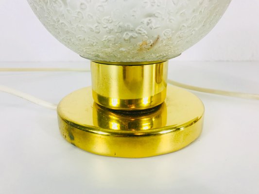 Ice Glass and Brass Table Lamps by Doria Leuchten, 1970s, Set of 2-PUK-555343