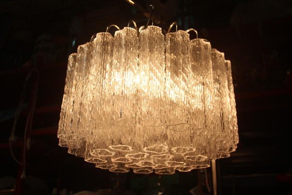 Ice Glass Ceiling Lamps from Venini, 1960s, Set of 2-EH-554889