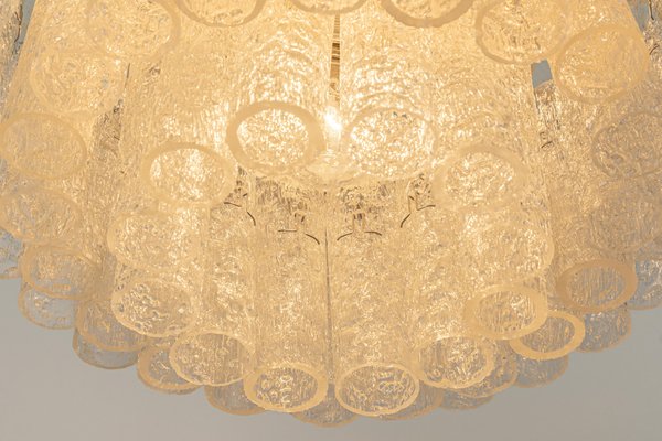 Ice Glass Chandelier from Doria Leuchten, Germany, 1960s-UGR-1318373