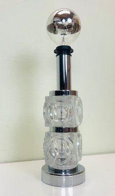 Ice Glass Cube Table Lamp from Peill & Putzler, 1970s-WZZ-1393203