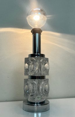 Ice Glass Cube Table Lamp from Peill & Putzler, 1970s-WZZ-1393203