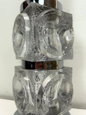 Ice Glass Cube Table Lamp from Peill & Putzler, 1970s-WZZ-1393203