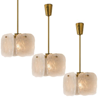 Ice Glass Pendant Lamp by J. T. Kalmar, Austria, 1960s-VDW-910917