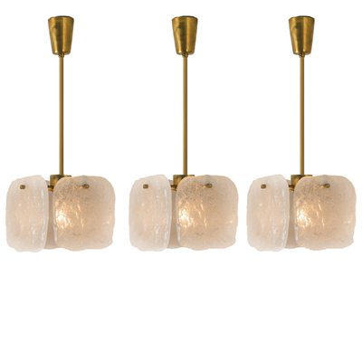 Ice Glass Pendant Lamps by J.T. Kalmar, 1960s-VDW-717060