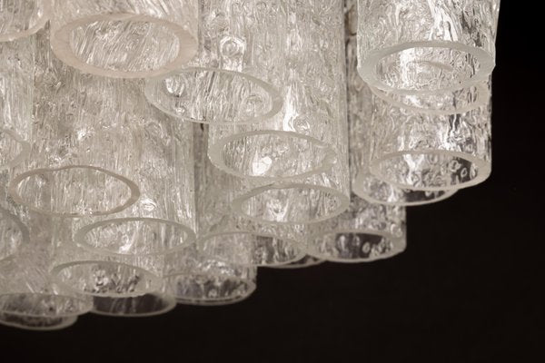 Ice Glass Tubes Chandelier from Doria, Germany, 1960s-UGR-1096526