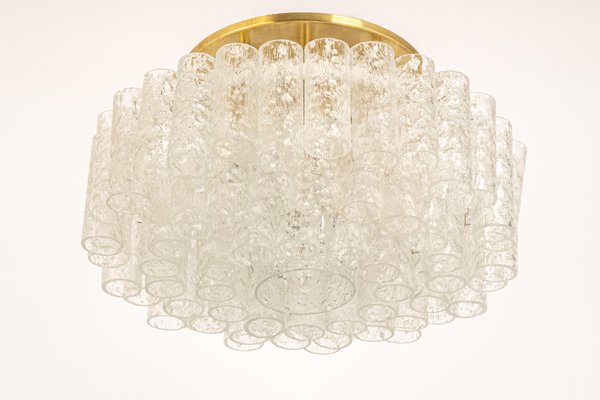 Ice Glass Tubes Chandelier from Doria, Germany, 1960s-UGR-1096526