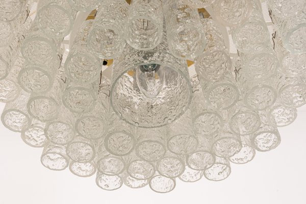 Ice Glass Tubes Chandelier from Doria, Germany, 1960s-UGR-1096526