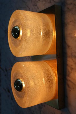 Ice Glass Wall Lamp from Peill & Putzler, 1970s-FJP-1795272