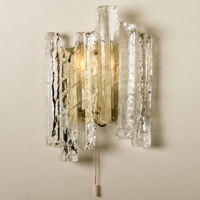 Ice Glass Wall Sconce, Austria, 1970s-VDW-824830