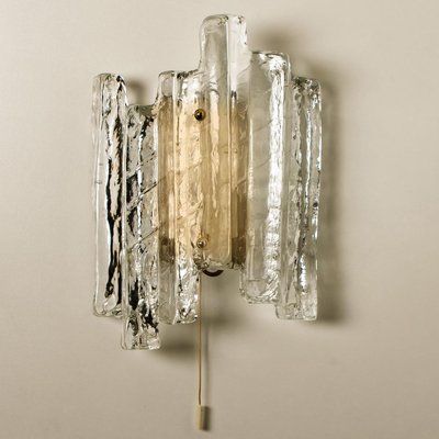 Ice Glass Wall Sconce, Austria, 1970s-VDW-824830