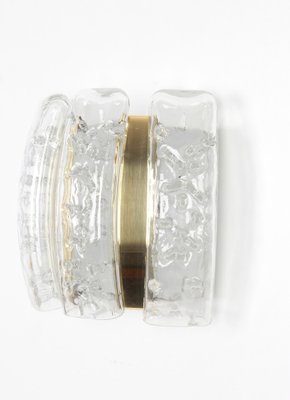 Ice Glass Wall Sconces by Doria, Germany, 1960s, Set of 2-UGR-1085186