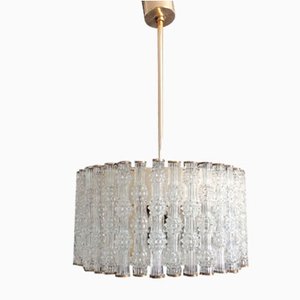 Ice Texture Crystal Drum Primat Chandelier from Kaiser Idell / Kaiser Leuchten, 1950s-RQV-822334