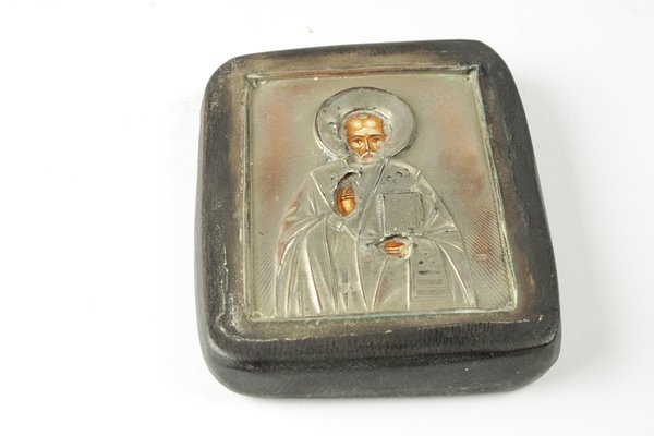 Icon in Wood, Metal and Oil Painting, Russia-HYQ-1823523