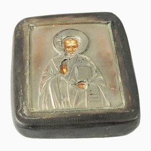 Icon in Wood, Metal and Oil Painting, Russia-HYQ-1823523