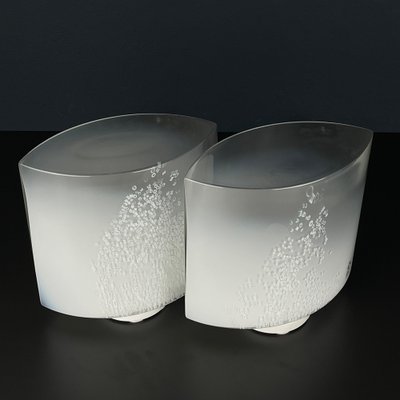 Idra Table Lamps in Murano Glass by Rosanna Toso for Leucos, Italy, 1980s, Set of 2-WQC-1783686