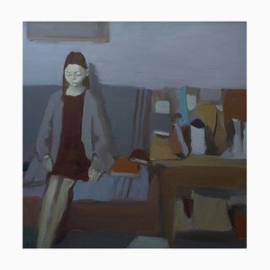 Igor Smekalov, Interior with Girl and Still Life, Blue Oil, 2009-QUE-967603