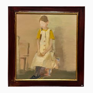 Igor Smekalov, Little Girl in Yellow, Oil, Framed-QUE-1786032