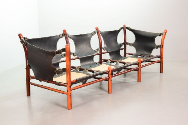 IIona 3-Seater Sofa in Autumn Dessin Fabric & Wood by Arne Norell for Arne Norell AB, 1960s-IXC-810301