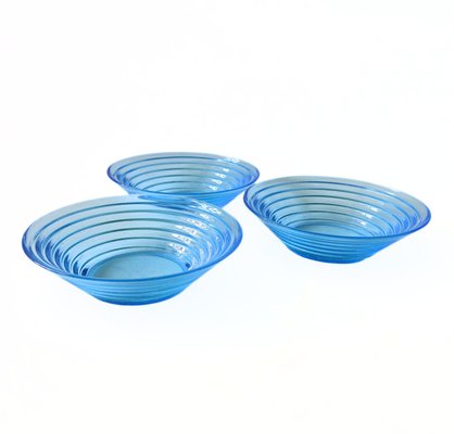 Iittala Deep Plate in Blue by Alvar Aalto for Iittalla, Set of 5-JKV-2023244