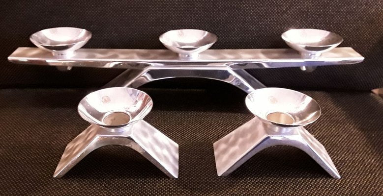 Ikora Silver-Plated Candle Holders from WMF, 1960s, Set of 3-HOI-753954