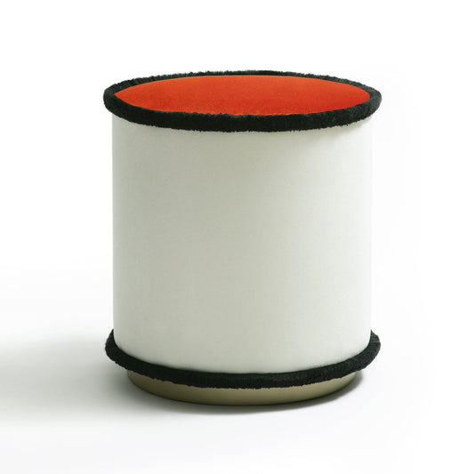 IL Pouf Graphic Trilogy Brick White