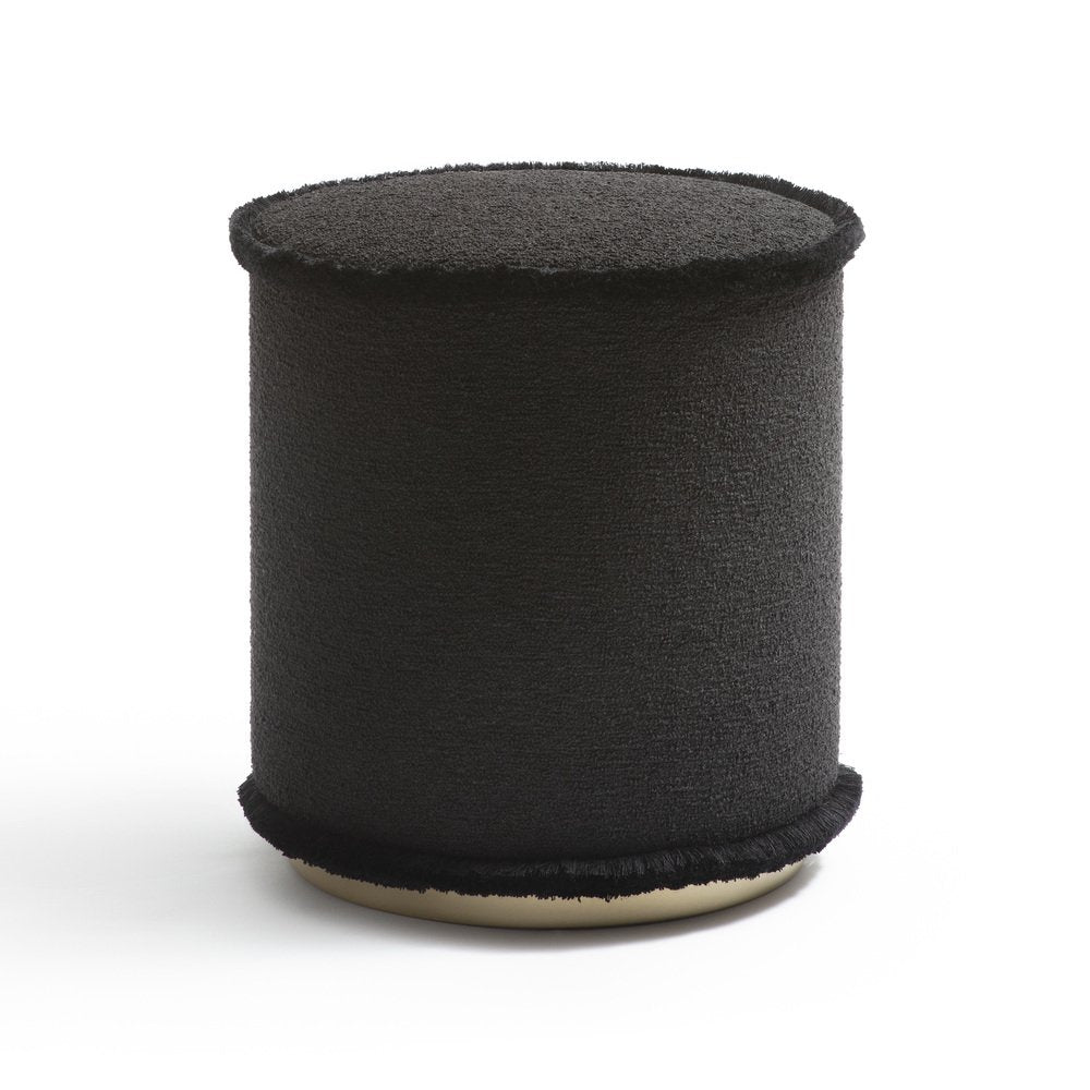 Il Pouf in Bouclè Black by Lo Decor