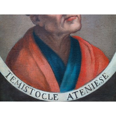 Il Todeschini, Portraits of the Philosophers Epitetus and Themistocles, Athens, 1600s-1700s, Paintings, Framed, Set of 2-BEW-2023601