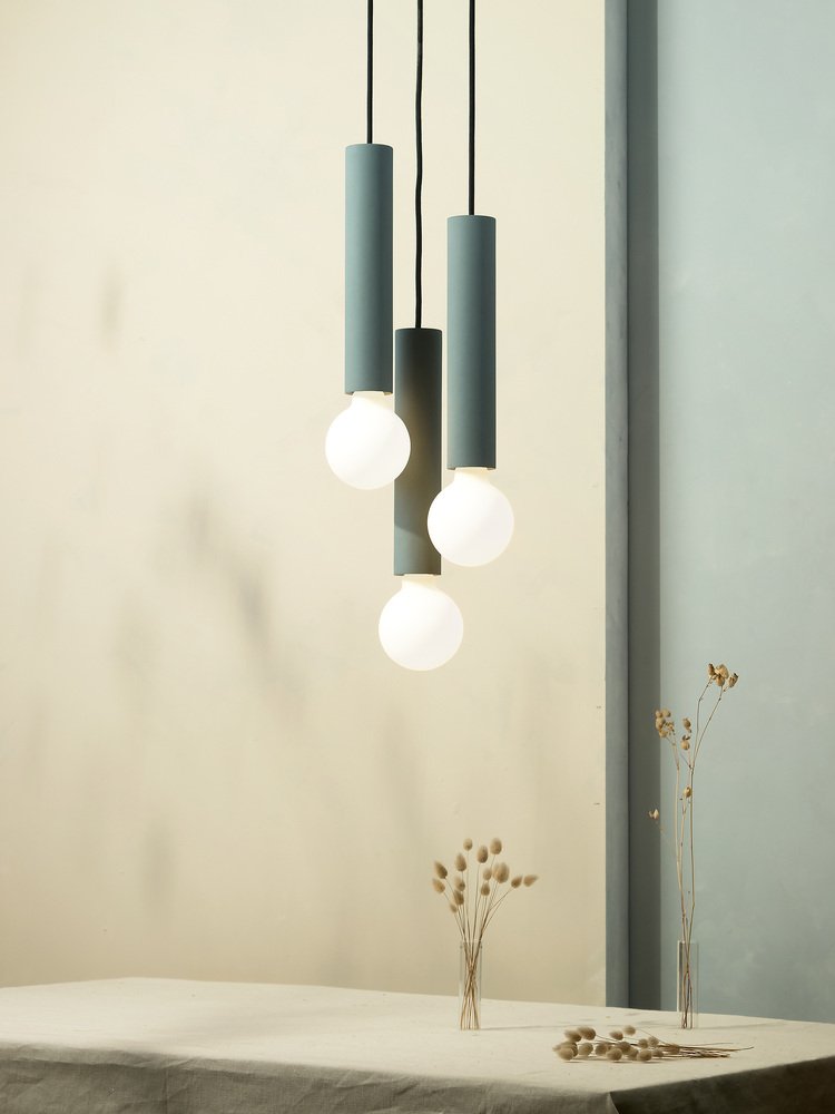 Ila Maxi Trio Pendant Lamp in Teal from Plato Design